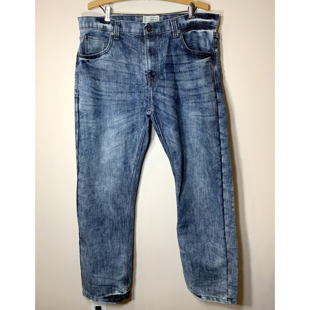 Colours Alexander Julian Jeans Men Blue Straight Leg 38x31‎ Acid Wash